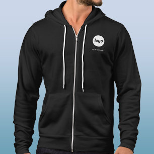 Eenvoudige Logo en Tekst Crest Zakelijk Hoodie