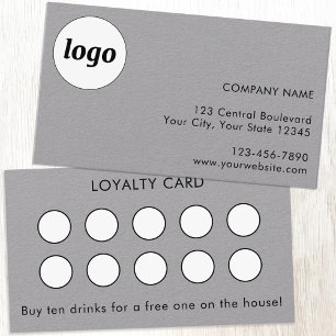 Eenvoudige Logo en tekst Customer Loyalty Kaart Visitekaartje