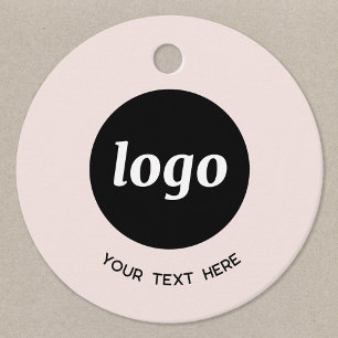 Eenvoudige Logo en Tekst Zakelijk Roze Prijskaartj Bedankjes Labels