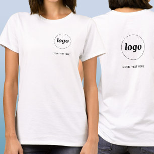 Eenvoudige Logo en Tekst Zakelijk Wapen en Achterk T-shirt