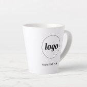 Eenvoudige Logo en Tekst Zakelijke Promotie Latte Mok (Rechterhoek)