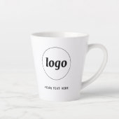 Eenvoudige Logo en Tekst Zakelijke Promotie Latte Mok (Rechts)