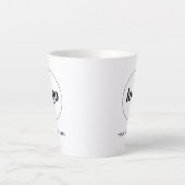Eenvoudige Logo en Tekst Zakelijke Promotie Latte Mok (Voorkant)