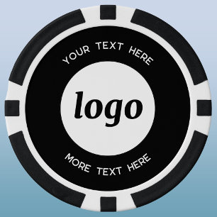 Eenvoudige Logo en Tekst Zakelijke Promotie Poker Chips