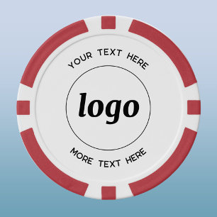 Eenvoudige Logo en Tekst Zakelijke Promotie Poker Chips