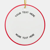 Eenvoudige Logo- en tekstcode Keramisch Ornament (Voorkant)