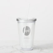 Eenvoudige Logo- en teksthandel Acryl Drinkbeker (Achterkant)