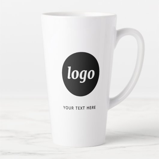 Eenvoudige Logo- en teksthandel Latte Mok (Rechts)