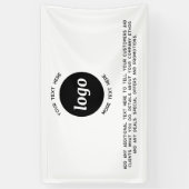 Eenvoudige Logo- en teksthandel Spandoek (Verticaal)