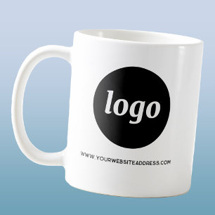 Eenvoudige Logo- en tekstpromotie Koffiemok
