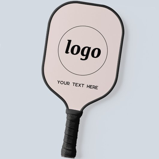 Eenvoudige Logo- en tekstroze Pickleball Paddle