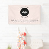 Eenvoudige Logo- en tekstroze Spandoek (Insitu)