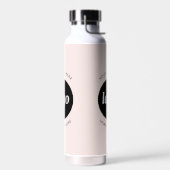 Eenvoudige Logo- en tekstroze Waterfles (Links)