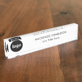 Eenvoudige Logo met aangepaste tekst Business Prof Naambordje (Zijkant)