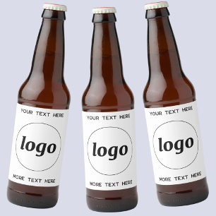 Eenvoudige Logo met SMS Business Promotion Bier Etiket