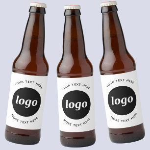 Eenvoudige Logo met SMS Business Promotion Bier Etiket