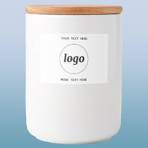Eenvoudige Logo met SMS Business Promotion Voedselcontainer Etiket