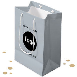 Eenvoudige Logo met tekst Business Blue Medium Cadeauzakje