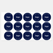 Eenvoudige Logo met tekst Business Navy Blue Labels (Vel)