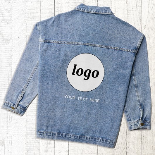 Eenvoudige Logo met tekst Business Promotional Denim Jacket