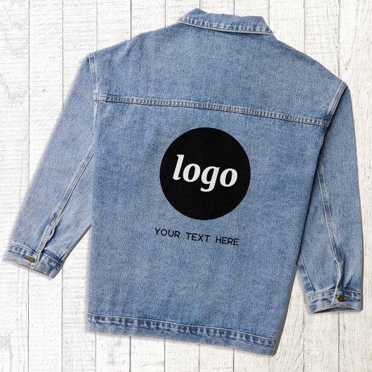 Eenvoudige Logo met tekst Business Promotional Denim Jacket