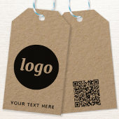 Eenvoudige Logo met tekst- en QR-code zakelijke La Cadeaulabel