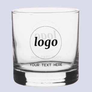 Eenvoudige Logo met tekst Promotionele zakelijke g Whisky Glas