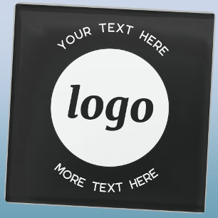 Eenvoudige Logo Met Tekst Zakelijk Glazen Onderzetter