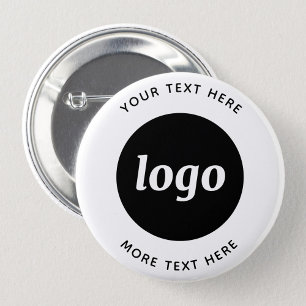 Eenvoudige Logo Met Tekst Zakelijk Ronde Button 5,7 Cm