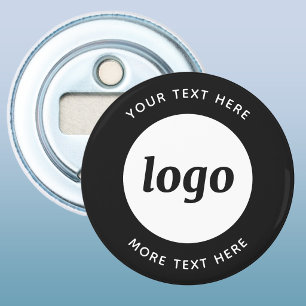 Eenvoudige Logo Met Tekst Zakelijke Promotie Button Flesopener