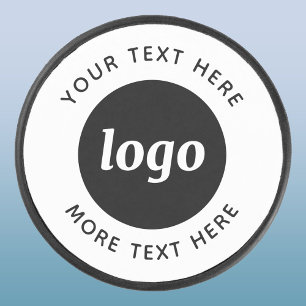 Eenvoudige Logo Met Tekst Zakelijke Promotie Hockey Puck