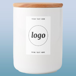 Eenvoudige logo met tekst Zakelijke promotie Voedselcontainer Etiket