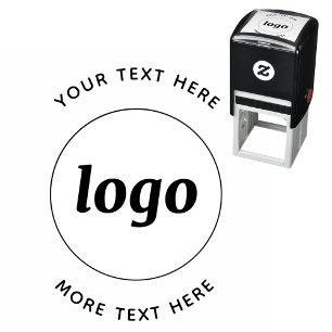 Eenvoudige Logo Met Tekst Zakelijke Promotie Zelfinktende Stempel