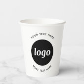 Eenvoudige Logo met tekstverwerkers Papieren Bekers (Achterkant)