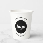 Eenvoudige Logo met tekstverwerkers Papieren Bekers (Voorkant)