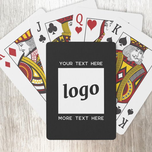 Eenvoudige Logo met tekstverwerkers Pokerkaarten