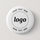Eenvoudige Logo met tekstverwerkers Ronde Button 5,7 Cm (Voorkant)