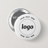 Eenvoudige Logo met tekstverwerkers Ronde Button 5,7 Cm (Voorkant /achterkant)