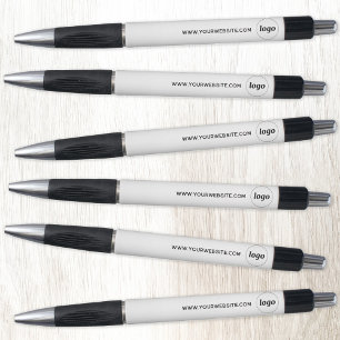 Eenvoudige Logo met website promotiezaken Pen