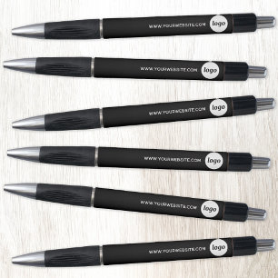 Eenvoudige Logo met website promotiezaken Pen