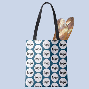 Eenvoudige Logo Pattern Business Blauwgroen Groen Draagtas