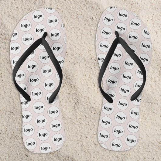 Eenvoudige Logo Pattern Zakelijk Promotioneel Teenslippers
