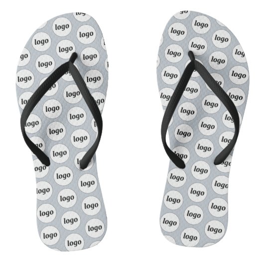 Eenvoudige Logo Pattern Zakelijk Promotioneel Teenslippers (Voetbed)