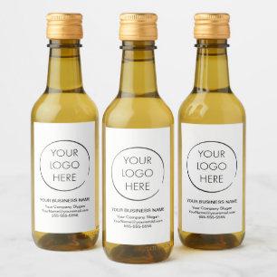 Eenvoudige logo promotionele bedrijfs- of winkel b wijn etiket