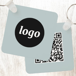 Eenvoudige Logo QR Code Business Sleutelhanger