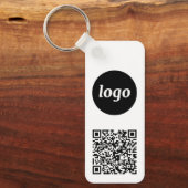 Eenvoudige Logo QR Code Business Sleutelhanger (Voorkant)