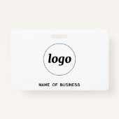 Eenvoudige Logo QR-code Professionele Bedrijfsnaam Badge (Achterkant)