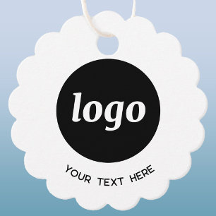 Eenvoudige Logo QR code Tekst Zakelijke prijs Labe Bedankjes Labels