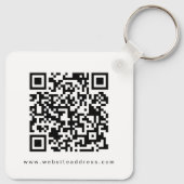 Eenvoudige Logo Qr-code voor bedrijven Sleutelhanger (Achterkant)