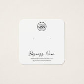 Eenvoudige Logo sieraden Stud Oorbel Display Kaart (Voorkant)